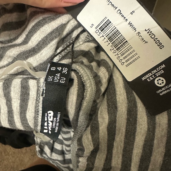 Jaded London Gray and White Chemise backless Dress Enya - Picture 6 of 6